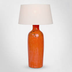 Lampa ceramiczna stołowa wysoka z abażurem i żarówką, My love Bali