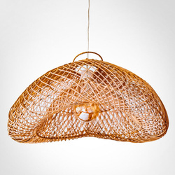 Pleciony klosz z rattanu UFO 50 cm z zestawem montażowym